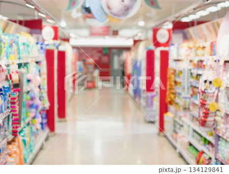 Defocused image of grocery store Defocused image of grocery store 134129841
