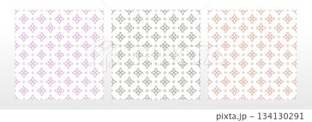 Set of abstract geometric patterns. Seamless vector backgrounds. Colored ornaments Graphic modern patterns Simple lattice graphic design 134130291