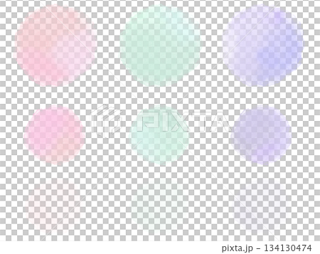 淡い色の水彩テクスチャの円・水玉・丸 134130474