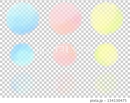 淡い色の水彩テクスチャの円・水玉・丸 134130475