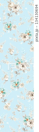 Assorted floral geometric and heart pattern panel designs in soft pastel colors Assorted floral geometric and heart pattern panel designs in soft pastel colors 134130694