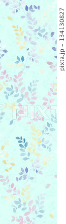 Assorted floral geometric and heart pattern panel designs in soft pastel colors 134130827