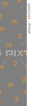 Assorted floral geometric and heart pattern panel designs in soft pastel colors 134131970