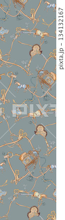 Assorted floral geometric and heart pattern panel designs in soft pastel colors Assorted floral geometric and heart pattern panel designs in soft pastel colors 134132167