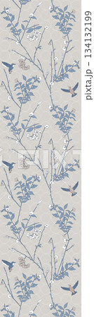 Assorted floral geometric and heart pattern panel designs in soft pastel colors Assorted floral geometric and heart pattern panel designs in soft pastel colors 134132199