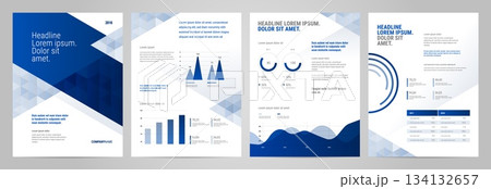 Presentation Template design with infographic 134132657
