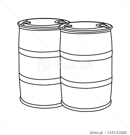 plastic drum icon 134132880