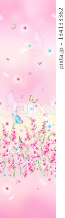Assorted floral geometric and heart pattern panel designs in soft pastel colors Assorted floral geometric and heart pattern panel designs in soft pastel colors 134133362