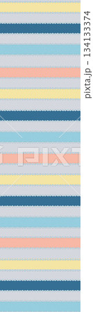Assorted floral geometric and heart pattern panel designs in soft pastel colors 134133374