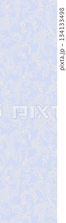Assorted floral geometric and heart pattern panel designs in soft pastel colors 134133498