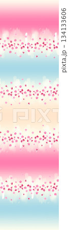 Assorted floral geometric and heart pattern panel designs in soft pastel colors Assorted floral geometric and heart pattern panel designs in soft pastel colors 134133606