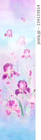 Assorted floral geometric and heart pattern panel designs in soft pastel colors Assorted floral geometric and heart pattern panel designs in soft pastel colors 134133614