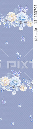 Assorted floral geometric and heart pattern panel designs in soft pastel colors Assorted floral geometric and heart pattern panel designs in soft pastel colors 134133703