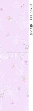 Assorted floral geometric and heart pattern panel designs in soft pastel colors 134133723