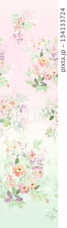 Assorted floral geometric and heart pattern panel designs in soft pastel colors Assorted floral geometric and heart pattern panel designs in soft pastel colors 134133724