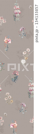 Assorted floral geometric and heart pattern panel designs in soft pastel colors Assorted floral geometric and heart pattern panel designs in soft pastel colors 134133857