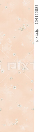 Assorted floral geometric and heart pattern panel designs in soft pastel colors 134133885