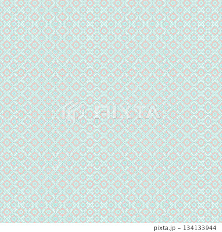 Assorted floral geometric and heart pattern panel designs in soft pastel colors 134133944