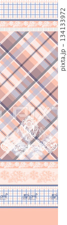 Assorted floral geometric and heart pattern panel designs in soft pastel colors Assorted floral geometric and heart pattern panel designs in soft pastel colors 134133972