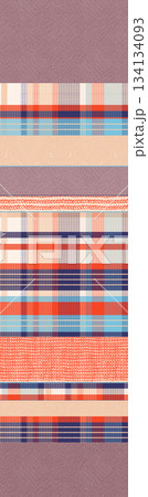 Assorted floral geometric and heart pattern panel designs in soft pastel colors Assorted floral geometric and heart pattern panel designs in soft pastel colors 134134093