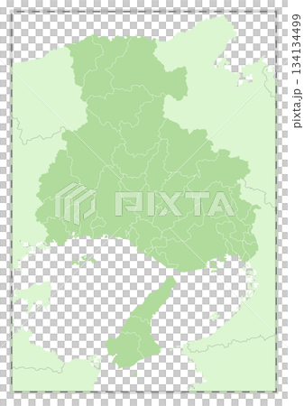 「兵庫県」フレーム付の日本の都道府県の白地図。 「兵庫県」フレーム付の日本の都道府県の白地図。 134134499