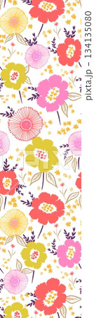 Assorted floral geometric and heart pattern panel designs in soft pastel colors Assorted floral geometric and heart pattern panel designs in soft pastel colors 134135080