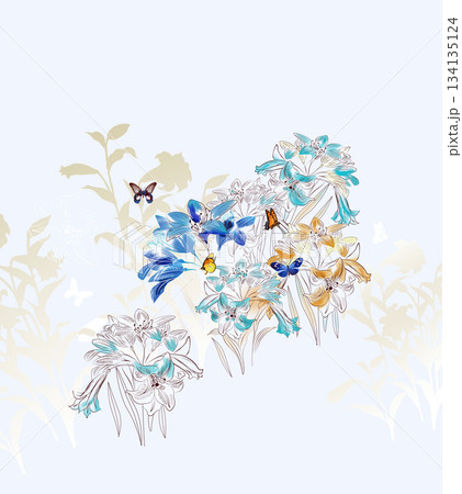 Assorted floral geometric and heart pattern panel designs in soft pastel colors Assorted floral geometric and heart pattern panel designs in soft pastel colors 134135124