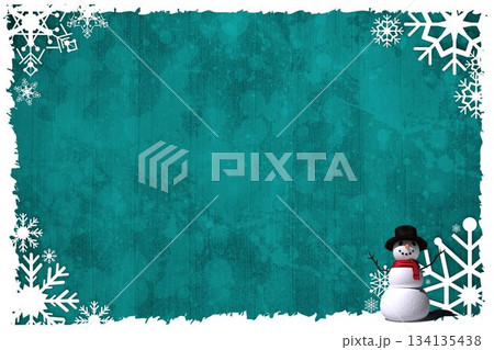Christmas themed snow flake frame 134135438
