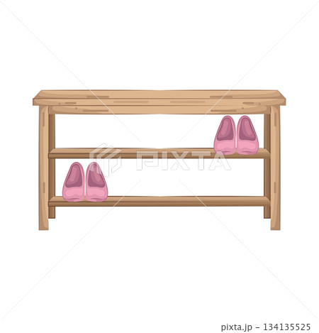 Illustration of shoe rack Illustration of shoe rack 134135525