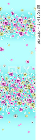 Assorted floral geometric and heart pattern panel designs in soft pastel colors Assorted floral geometric and heart pattern panel designs in soft pastel colors 134135889