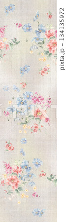 Assorted floral geometric and heart pattern panel designs in soft pastel colors Assorted floral geometric and heart pattern panel designs in soft pastel colors 134135972