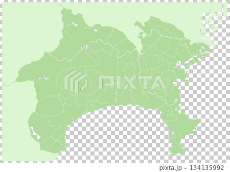 「神奈川縣」 日本各縣空白地圖。 134135992
