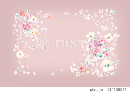 Assorted floral geometric and heart pattern panel designs in soft pastel colors Assorted floral geometric and heart pattern panel designs in soft pastel colors 134136035