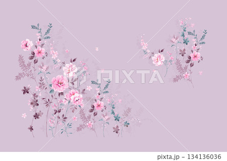 Assorted floral geometric and heart pattern panel designs in soft pastel colors Assorted floral geometric and heart pattern panel designs in soft pastel colors 134136036