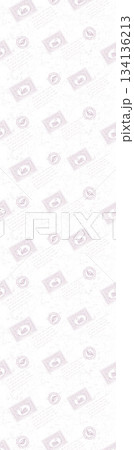 Assorted floral geometric and heart pattern panel designs in soft pastel colors 134136213