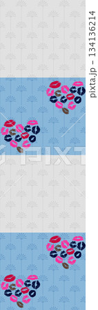 Assorted floral geometric and heart pattern panel designs in soft pastel colors Assorted floral geometric and heart pattern panel designs in soft pastel colors 134136214