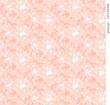 Assorted floral geometric and heart pattern panel designs in soft pastel colors 134136490