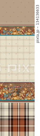Assorted floral geometric and heart pattern panel designs in soft pastel colors Assorted floral geometric and heart pattern panel designs in soft pastel colors 134136633