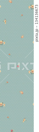 Assorted floral geometric and heart pattern panel designs in soft pastel colors Assorted floral geometric and heart pattern panel designs in soft pastel colors 134136673