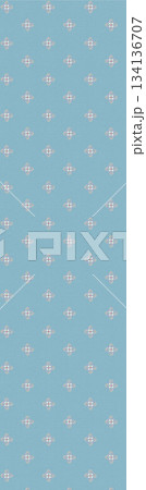 Assorted floral geometric and heart pattern panel designs in soft pastel colors 134136707