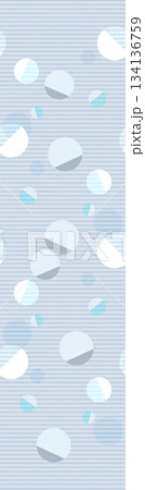 Assorted floral geometric and heart pattern panel designs in soft pastel colors 134136759