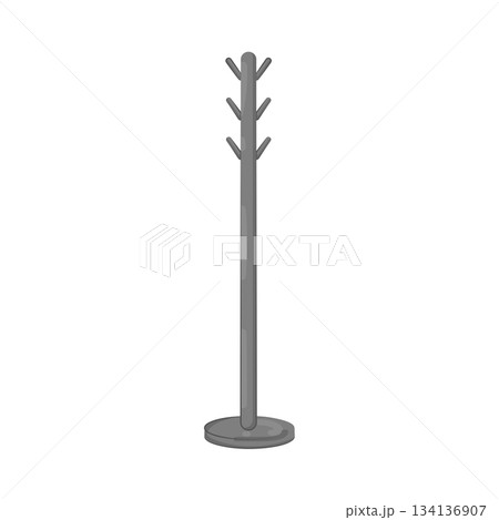 Illustration of coat rack  134136907