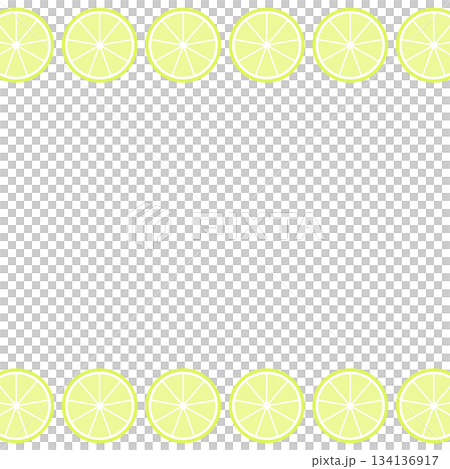Fresh citrus slice background - lime slice top and bottom border frame 134136917