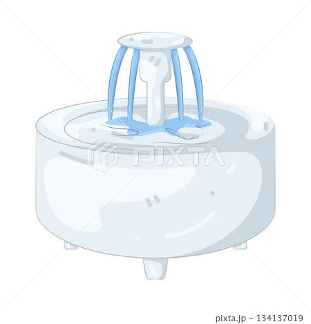 Illustration of pet water dispenser Illustration of pet water dispenser 134137019