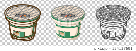 Charcoal grill (with charcoal) 134137691