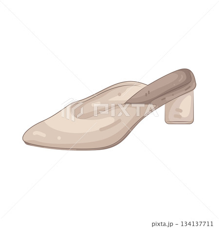 Illustration of heel mules  134137711