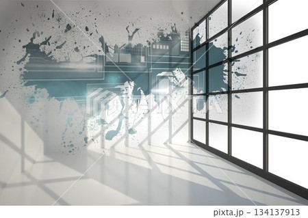 Splash showing technology interface Splash showing technology interface 134137913