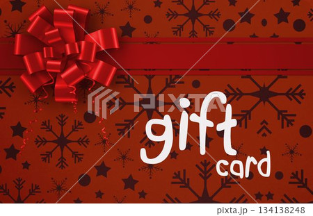 Gift card with festive bow Gift card with festive bow 134138248