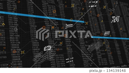 Displaying data columns at system dashboard,...のイラスト素材 [134139148] - PIXTA
