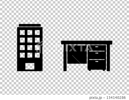 建築辦公室辦公桌圖標 134140286